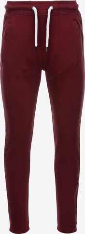 Ombre Tapered Broek 'P946' in Rood: voorkant