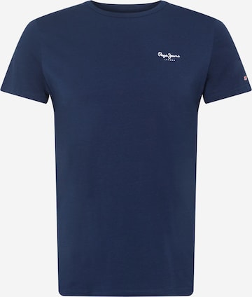 T-Shirt Pepe Jeans en bleu : devant
