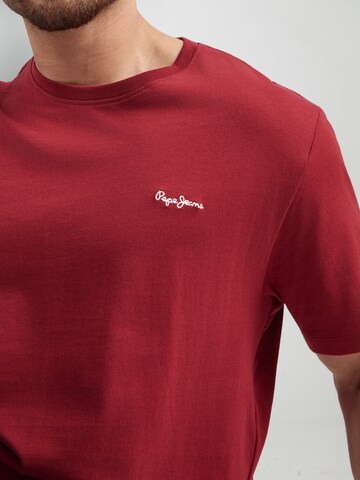Pepe Jeans Shirt 'CONTRAST CONNOR' in Red