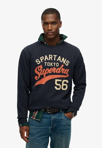 Sweat-shirt Superdry en bleu : devant