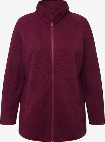 Ulla Popken Zip-Up Hoodie in Red: front