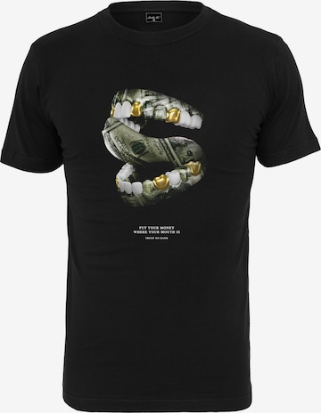 Mister Tee Shirt 'Money Mouth' in Black: front
