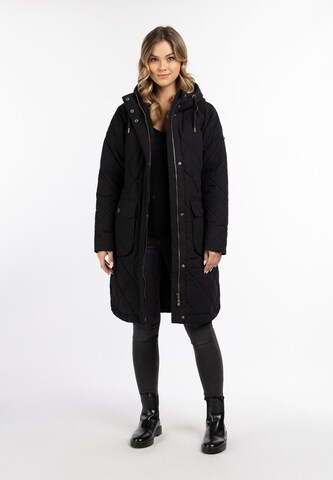 Manteau mi-saison DreiMaster Vintage en noir : devant