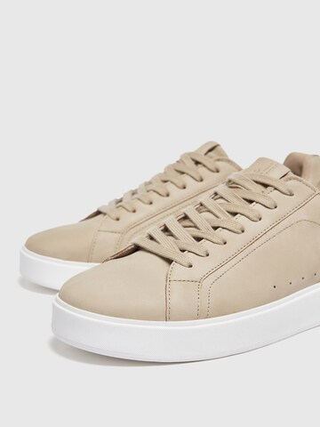 Pull&Bear Platform trainers in Beige