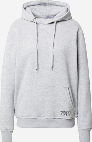 Zwillingsherz Sweatshirt 'Dorea' in Grau: predná strana