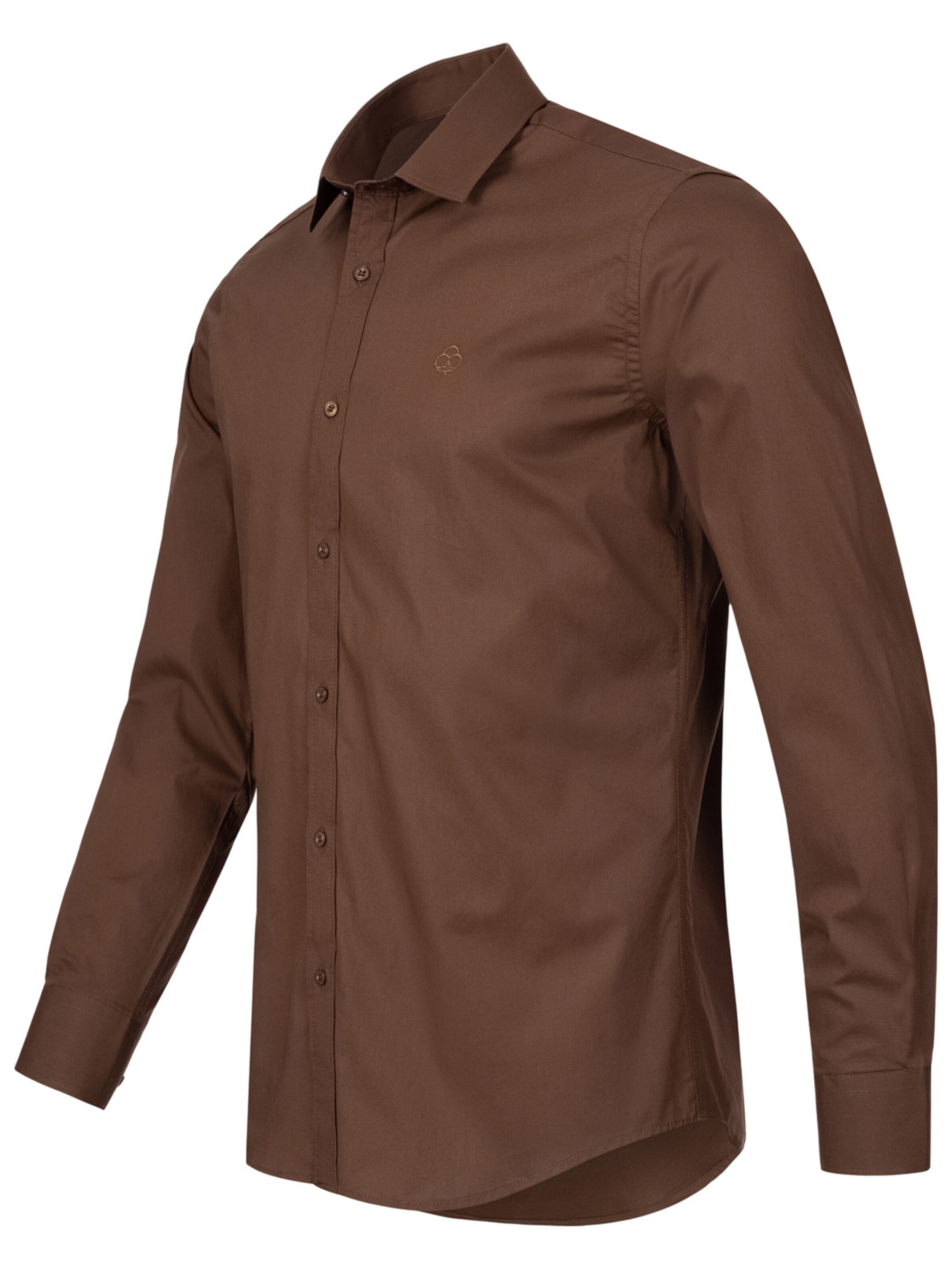 Indumentum Slim Fit Hemd in Braun