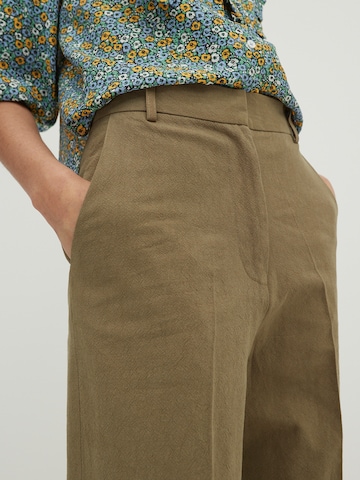 EDITED Regular Pleated Pants 'Leona' in Green