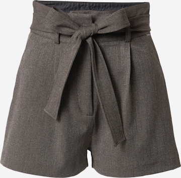 IKKS Regular Pleat-Front Pants in Brown: front