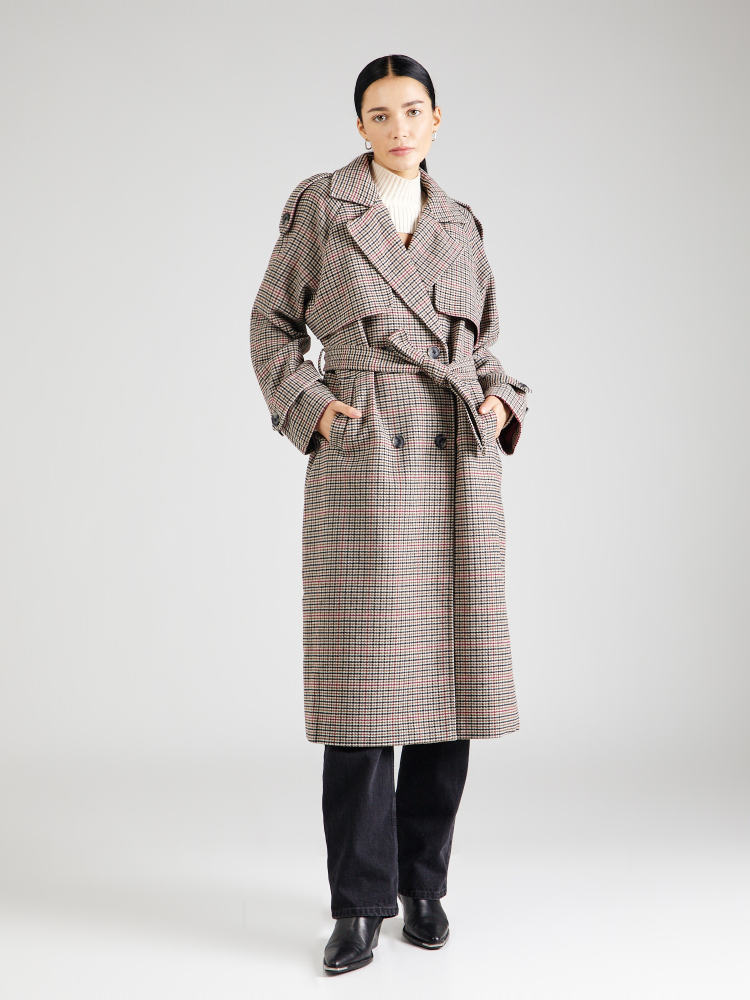Trench carreaux 2025 femme