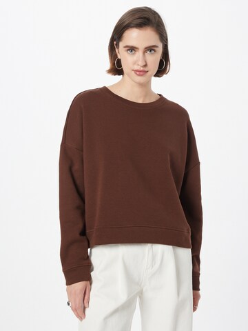 PIECES Sweatshirt 'Chilli' in Brown: front