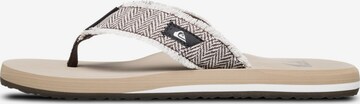 Tongs 'Monkey Abyss' QUIKSILVER en beige : devant