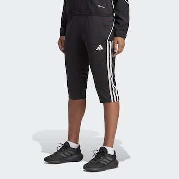 ADIDAS PERFORMANCE Slim fit Workout Pants 'Tiro  23 League' in Black: front
