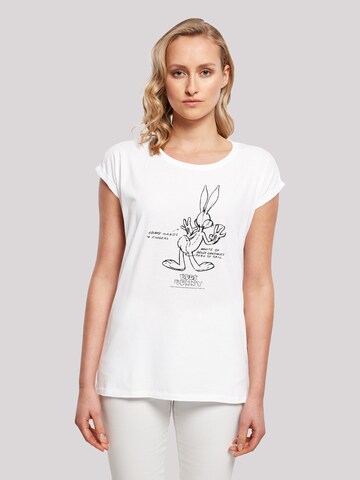 F4NT4STIC T-Shirt 'Looney Tunes Bugs Bunny' in Weiß: Vorderseite