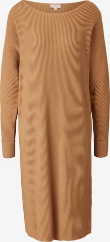 s.Oliver Knitted dress in Beige: front