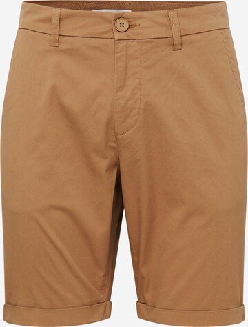 KnowledgeCotton Apparel Chino trousers 'Chuck' in Brown: front