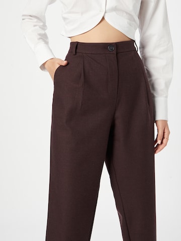 FIVEUNITS Loose fit Pleat-Front Pants 'Malou' in Brown