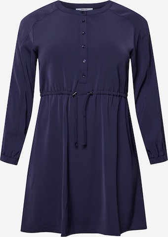 Robe-chemise 'Paula' ABOUT YOU Curvy en bleu : devant