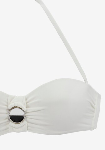 JETTE Bandeau Bikini in White