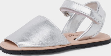 Sandales Pisamonas en argent : devant