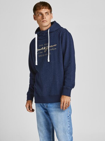 JACK & JONES Суичър 'Woods' в синьо: отпред