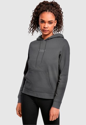 Sweat-shirt 'Love Yourself First' Merchcode en gris : devant