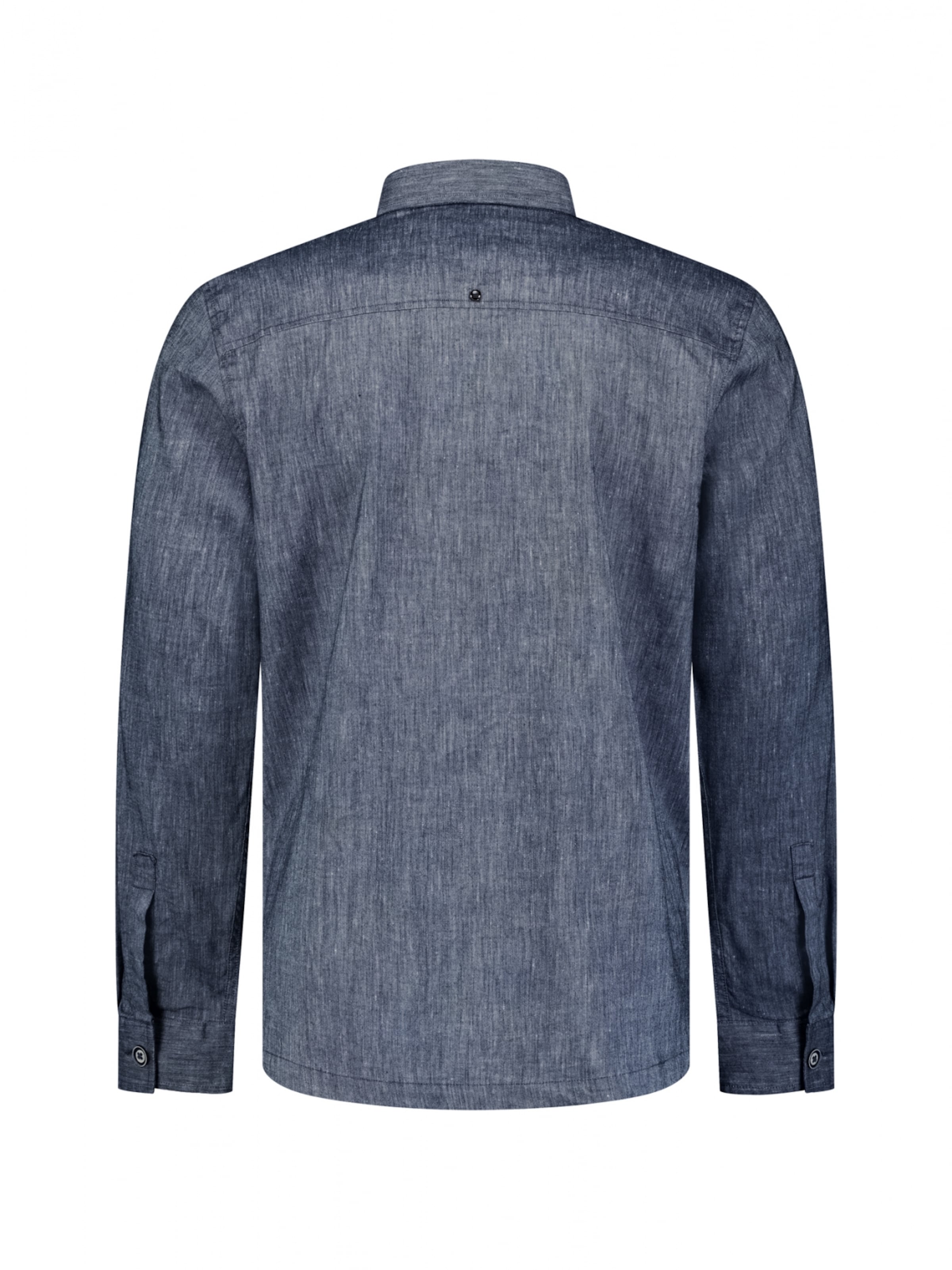 No Excess Regular fit Button Up Shirt in Blue