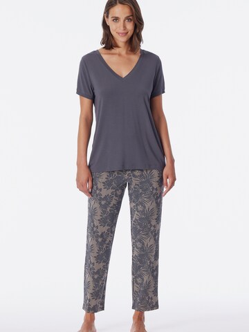 SCHIESSER Pyjama ' 7/8 - Selected Premium ' in Grau: predná strana