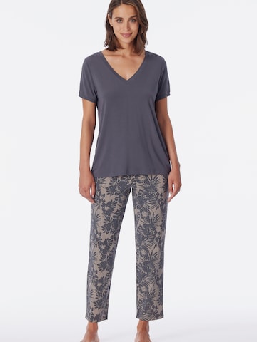 SCHIESSER Pajama ' 7/8 - Selected Premium ' in Grey: front