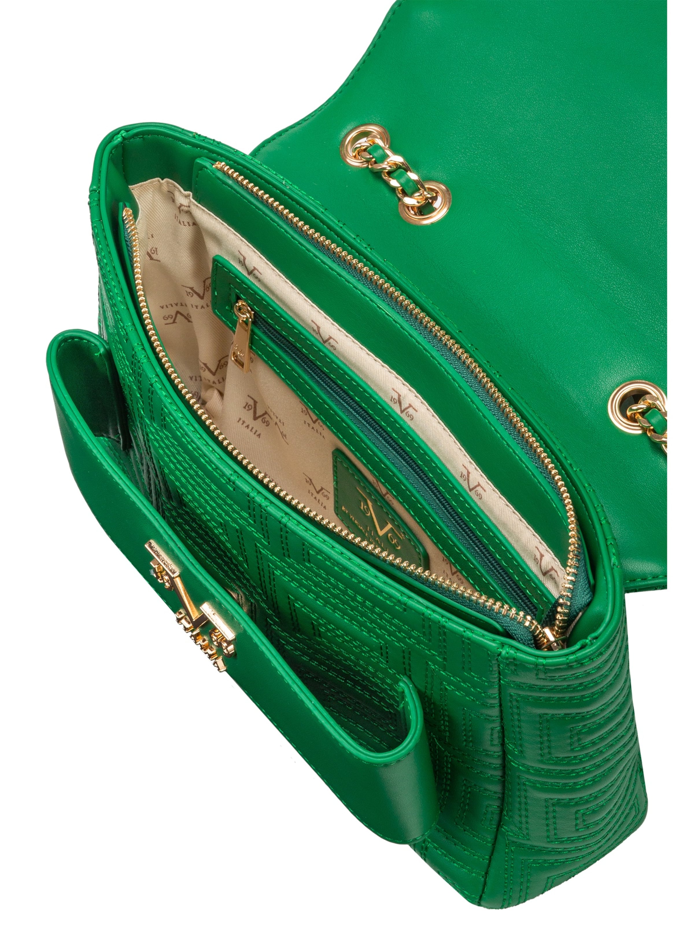 19V69 ITALIA Shoulder Bag 'Gaia Ornmt' in Green