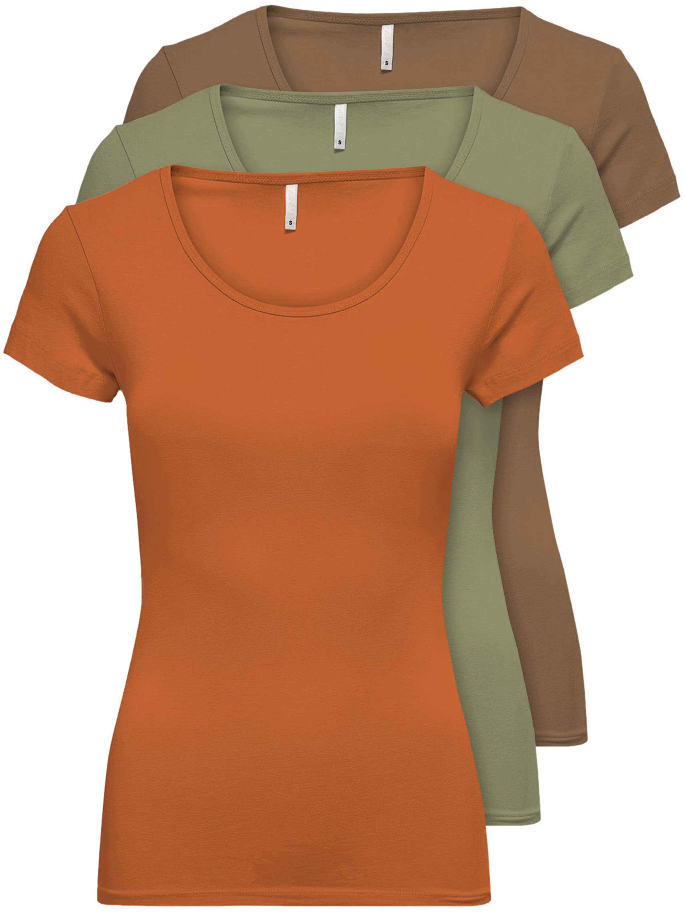 ONLY T-Shirt in Braun: Vorderseite