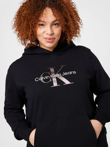 Calvin Klein Jeans Curve Zip-Up Hoodie in Black