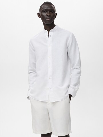 MANGO MAN Regular fit Риза 'CHENNAI' в бяло: отпред