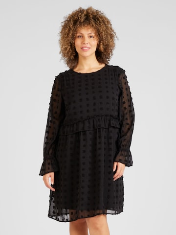 PIECES Curve Dress 'SYMMA' in Black: front