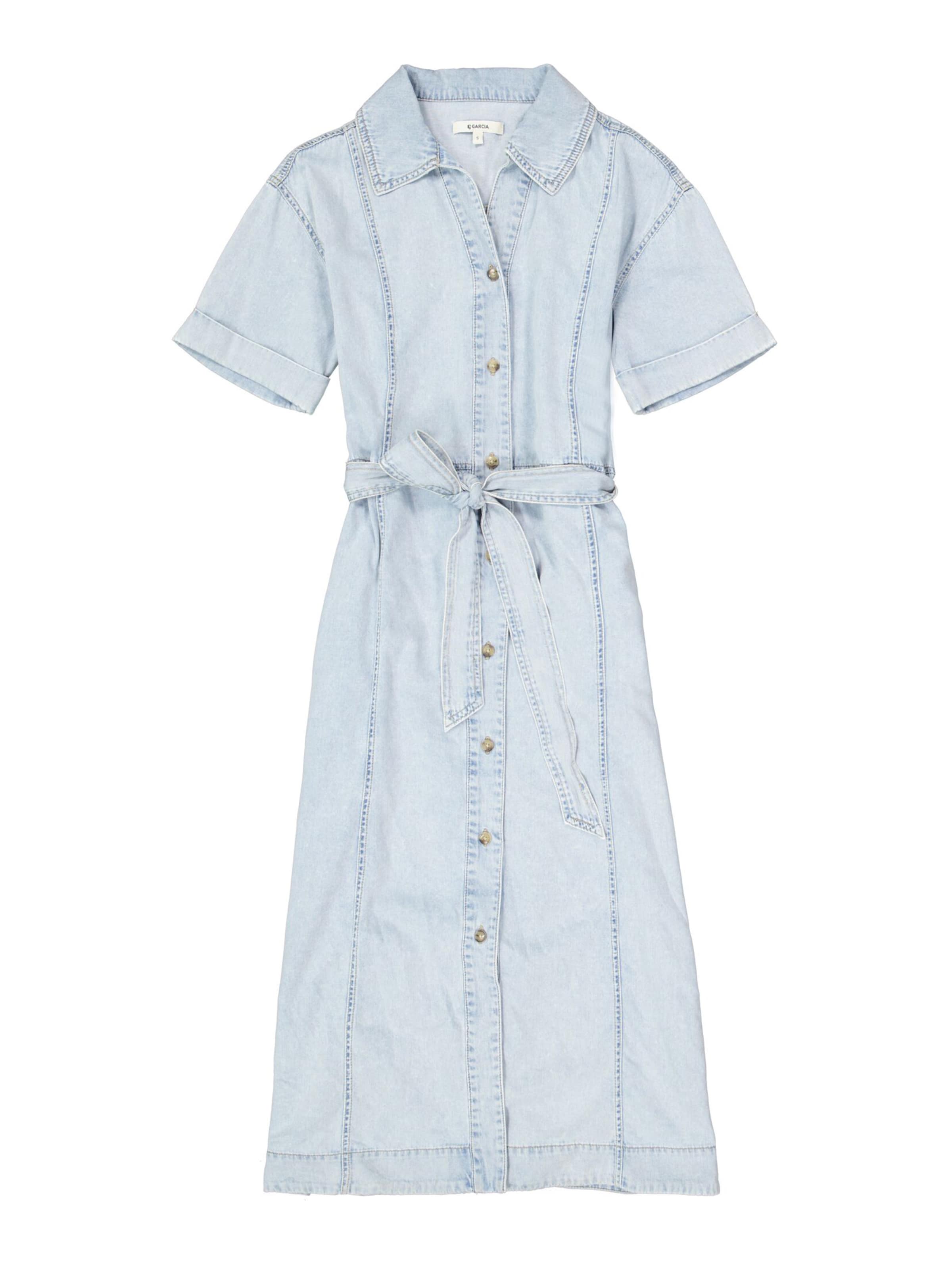 GARCIA - Vestido camisero en azul: frente