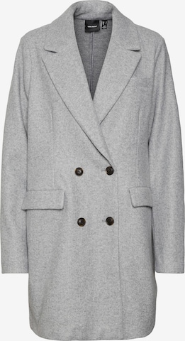 VERO MODA Between-Seasons Coat 'VINCE AURA' in Grey: front
