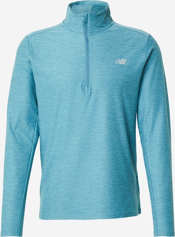 new balance Functioneel shirt 'Space Dye' in Blauw: voorkant