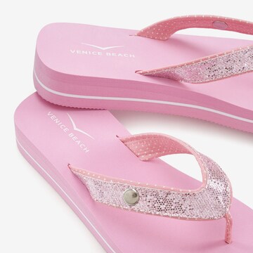 VENICE BEACH Pantoletter i pink