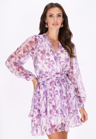 faina - Vestido em roxo: frente
