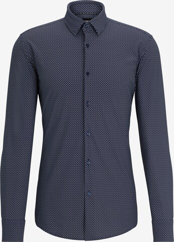 BOSS Slim fit Button Up Shirt 'P-Hank' in Blue: front