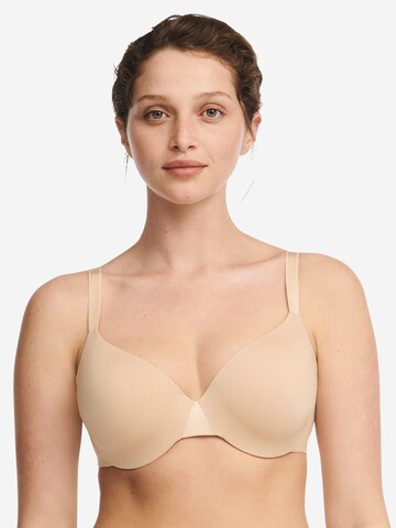 Chantelle T-shirt BH 'Essential' in Beige: voorkant