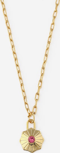 Orelia Necklace 'Oct' in Gold / Pink, Item view