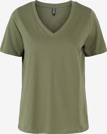 T-shirt 'Ria' PIECES en vert : devant