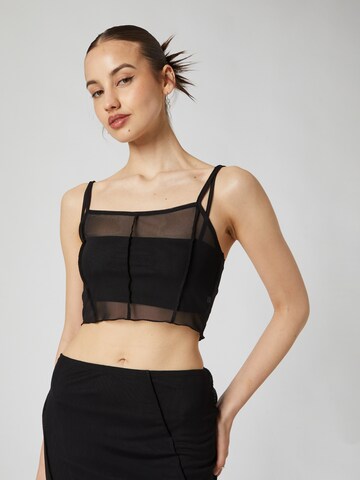 VIERVIER Top 'Malena' in Black: front