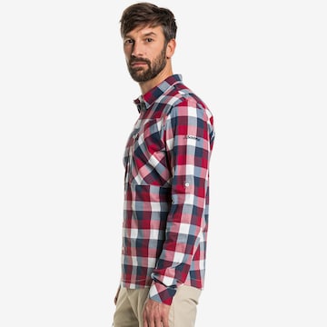 Schöffel Regular fit Athletic Button Up Shirt 'Hirschberg' in Red