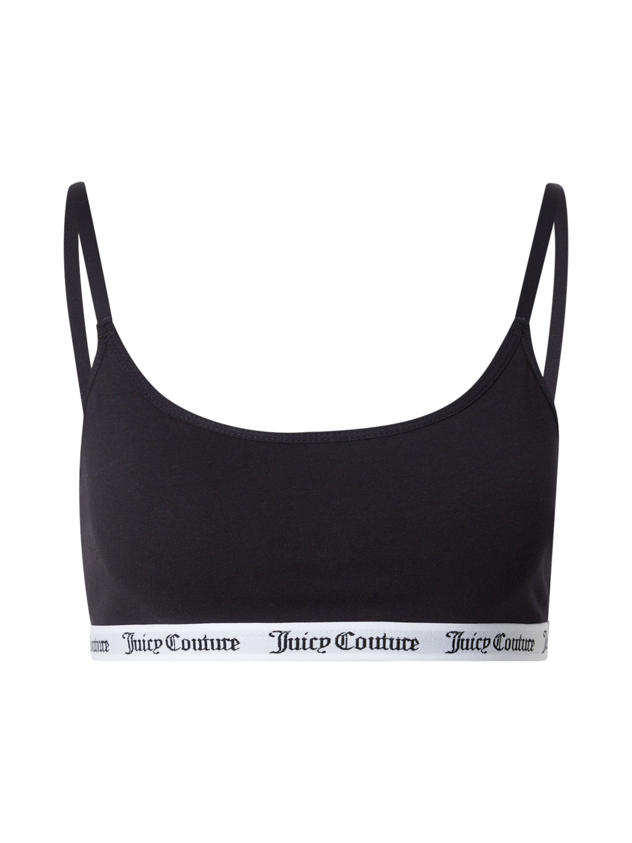 Sutien de tricou Sutien de la Juicy Couture pe negru: față