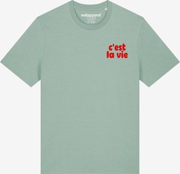 Maglietta 'Cest La Vie' di Watapparel in verde: frontale