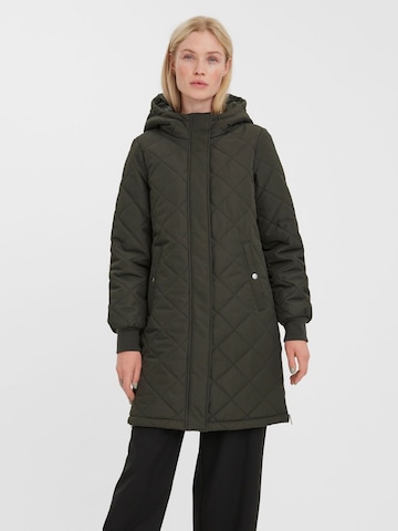 VERO MODA Between-Seasons Coat in Green: front