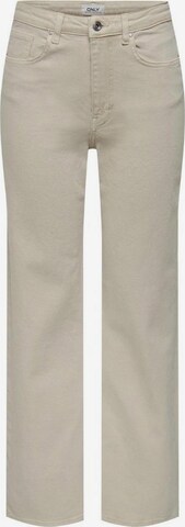 Jeans 'ONLJUICY HW WIDE LEG DNM REA NOOS 15288219' di ONLY in beige: frontale