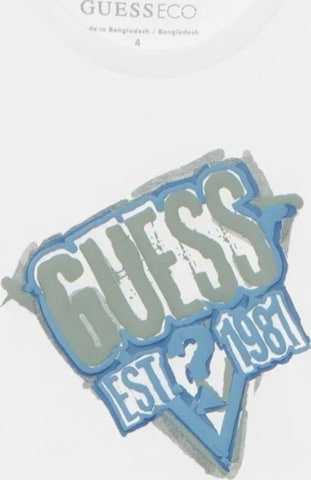 GUESS KIDS T-shirt 'GUESS KIDS SS T-SHIRT T-SHIRT' i vit: framsida