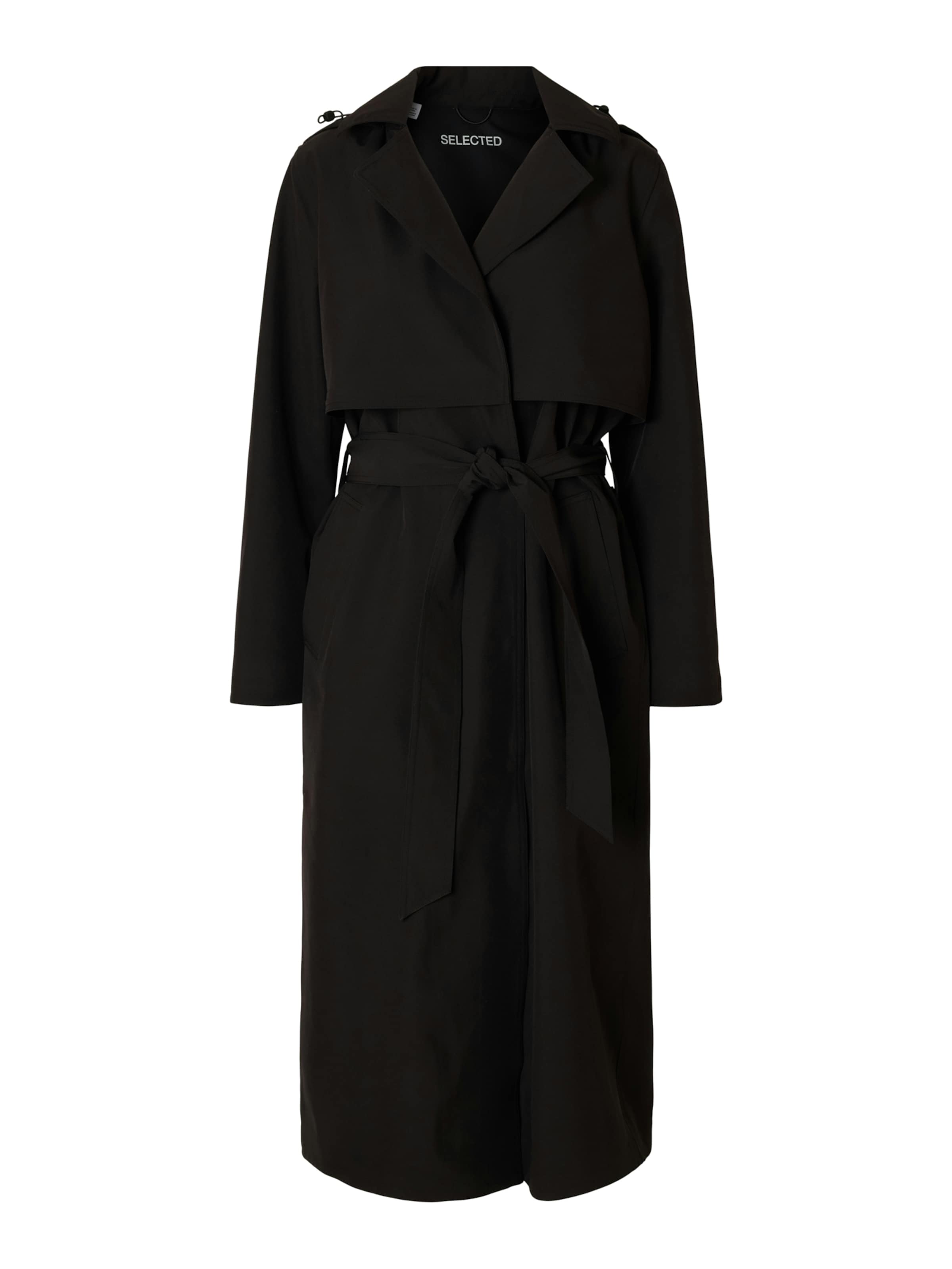 SELECTED Overgangsfrakke 'SLFAline Tech' i sort: forside